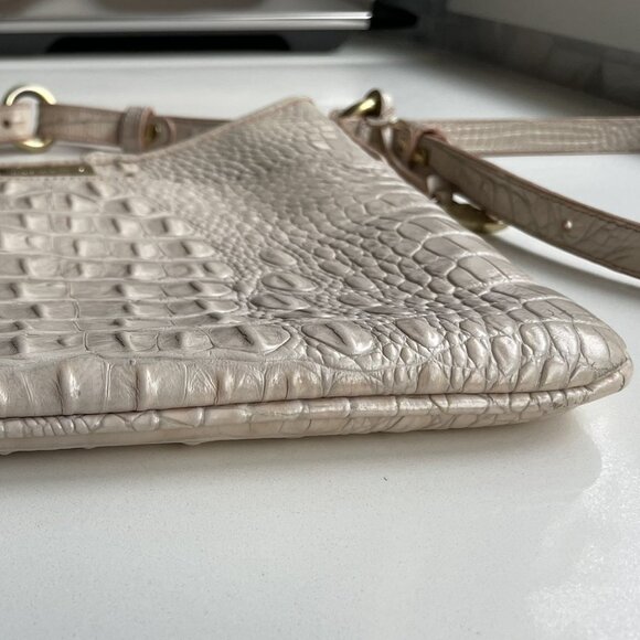 Brahmin Katie Croc- Embossed Crossbody Bag - Blush - Picture 5 of 9